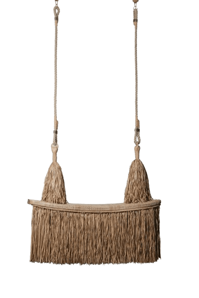 Hanging decorative fringe tassel with ropes